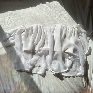 G by Guess Adriana Off Shoulder Top size S true white